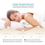 Oaken-Cat 100% Cotton Cover Down Alternative Comforter Queen - All Season Ultra-Soft Skin-Friendly Cloud Breathable Microfiber Comforter Duvet Insert (90x90, White)