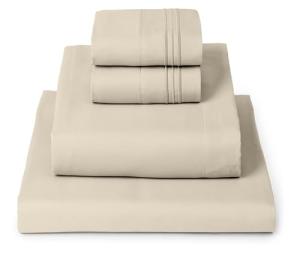 Mellanni Queen Sheets Set - 4 PC Iconic Collection Bedding - Hotel Luxury, Extra Soft, Cooling Bed Sheets - Wrinkle, Fade, Stain Resistant (Queen, Beige)