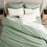 SONORO KATE Bed Sheet Set Super Soft Microfiber 1800 Thread Count Luxury Egyptian Sheets 16-Inch Deep Pocket，Wrinkle and Hypoallergenic-4 Piece (Sage, Queen)