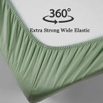 SONORO KATE Bed Sheet Set Super Soft Microfiber 1800 Thread Count Luxury Egyptian Sheets 16-Inch Deep Pocket，Wrinkle and Hypoallergenic-4 Piece (Sage, Queen)