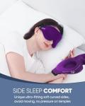 MZOO Luxury Sleep Eye Mask for Side Sleeper Men Women, Zero Eye Pressure 3D Sleeping Mask, Light Blocking Patented Design Night Blindfold, Soft Eye Shade Cover for Travel, Purple