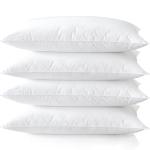 Acteb Medium Support Bed Pillows Queen Size Set of 4 Pack for Sleeping 20"x30", Hypoallergenic Skin Friendly Down Alternative Filling for Side Stomach Back Sleeper Machine Washable