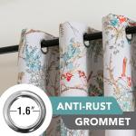 H.VERSAILTEX 100% Blackout Floral Curtains 84 inch Length 2 Panels Vintage Curtains Patterned Printed Thermal Insulated Curtain for Living Room Bedroom Window Treatment Grommet Drapes, Teal/Rust