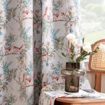 H.VERSAILTEX 100% Blackout Floral Curtains 84 inch Length 2 Panels Vintage Curtains Patterned Printed Thermal Insulated Curtain for Living Room Bedroom Window Treatment Grommet Drapes, Teal/Rust