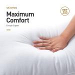 Acanva Bed Pillows for Sleeping, Cooling Hotel Quality with Premium Soft 3D Down Alternative Fill for Back, Stomach or Side Sleepers, Queen (Pack of 2), White
