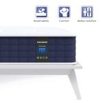 Coolvie King Size Mattress, 12 Inch Hybrid King Mattress in a Box, Medium Firm Feel with Memory Foam, Pocket Spring for Motion Isolation, Extra Lumbar & Shoulder Support for Pain Relief, 80x76x12