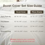 California Design Den 3 Pc Full/Queen Duvet Cover Set - Winner Good Housekeeping Best Bedding Awards 2025, 400 Thread Count Sateen, 100% Cotton Duvet Cover Queen Size,Button Closure,Corner Ties -White