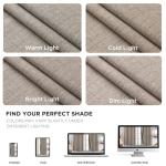 Joydeco 100% Blackout Curtains for Bedroom - Natural Linen Curtains, Thermal Insulated Linen Light Blocking Drapes, Rod Pocket & Back Tabs (Linen, 52" W x 90" L (Pack of 2))