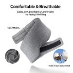 Cotton Sleep Eye Mask for Men Women, 100% Blocking Light Sleeping Mask for Side Sleeper, Soft Zero Pressure Cooling Blackout Eye Masks for Sleep, Eye Covers for Sleeping fits All Heads Adjustable