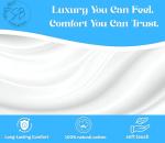 SATEEN BEDDING STORE 3 Piece Hospital Bed Sheet Set, 100% Egyptian Cotton 400 Thread Count, Soft and Comfy, Standard Size 36X80 Inch with 6 Inch Deep Pocket, White Solid