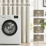 Anpark Natural 100% Blackout Linen Curtains for Bedroom Black Out Curtains 84 Inch Long 1 Panel Extra Wide Farmhouse Window Curtain for Living Room,Grommet Room Darkening Drapes,100" W x 84" L