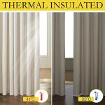 NICETOWN Natural Bedroom Full Blackout Linen Curtain Panels Set of 2, 52" by 72", Cold Reducing Thick Insulated Classic Grommet Blackout Draperies with White Thermal Insulated Liner for Windows