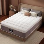King Mattress, 16 Inch Hybrid King Size Mattress in a Box, Cooling Gel Memory Foam Mattresses with Individual Pocket Springs, Pressure Relief, Medium Firm, Upgraded Extra Edge Support, CertiPUR-US
