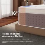 King Mattress, 16 Inch Hybrid King Size Mattress in a Box, Cooling Gel Memory Foam Mattresses with Individual Pocket Springs, Pressure Relief, Medium Firm, Upgraded Extra Edge Support, CertiPUR-US