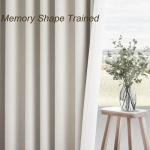 Topfinel Extra Long Total Blackout Linen Curtains 108 Inches Long for Living Room Large Window with Hooks, Room Darkening Textured Cold Block Rustic Acoustic Heavy Ivory Track Curtains 2 Panels 9 FT