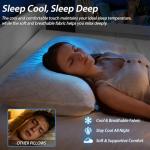 BETU Cooling Pillows Queen Size Set of 2, Shredded Memory Foam Pillows Cool for Hot Sleepers, Adjustable Firm Soft Support Bed Pillows Perfect for Back Neck Pain and Side Sleeping with Cover, White