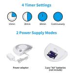 Raynic White Noise Machine, Battery Powered Sound Machine, Portable Sleep Machine with 24 Natural Soothing Sounds, Timer, USB Port, Headphone Jack for Baby, Kids, Adults, Travel, Office, Home (Silver)