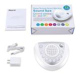 Raynic White Noise Machine, Battery Powered Sound Machine, Portable Sleep Machine with 24 Natural Soothing Sounds, Timer, USB Port, Headphone Jack for Baby, Kids, Adults, Travel, Office, Home (Silver)
