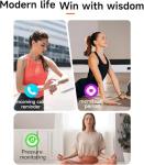 ZBNMY Health Smart Bracelet,Fitness Tracker with Heart Rate, Sleep Monitoring, Blood Oxygen, Step Counting for iOS and Android, No Subscription Fee, Waterproof(Black)