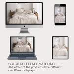 Simple&Opulence 100% Washed Linen Duvet Cover Set with Embroidered,3 Pieces Soft Farmhouse Comforter Set with Button Closure,1 Duvet Cover and 2 Pillowshams(King,Natural Linen)