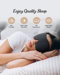SleepSloth Sleep Eye Mask for Men Women, 3D Contoured 100% Blackout Eye Mask for Sleeping with Adjustable Strap, Soft and Comfortable Night Blindfold, Shade Cover for Travel Shift Work Nap, Black