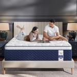 RRESTA Firm Queen Mattress 14 Inch - Hotel Collection Hybrid Mattress with 7-Zone Support for Spinal Alignment, Extra Back & Hip Support, Fiberglass-Free, CertiPUR-US Certified, 365-Night Trial