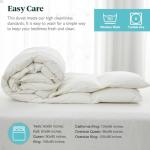 Ltinhome Feathers & Down Comforter, Organic Duvet Insert, 100% Cotton Shell, Ethically-sourced Feathers and Down Filler, All Season Warm, Queen Size, White