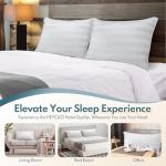HEYCUZI Queen Size Bed Pillows Set of 2 - Breathable Premium Down Alternative Pillows for Side, Back, and Stomach Sleepers Fluffy Hotel Quality Soft Microfiber Fill Skin-Friendly