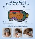 MUSICOZY Bluetooth Sleep Mask, Cooling Weighted Eye Mask with Bluetooth Headphones for Side Sleepers, 3D Contoured Relaxing No Pressure Eye Cover to Block Light for Night Sleeping(Grid Black)