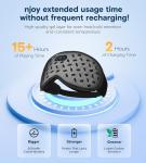 MUSICOZY Bluetooth Sleep Mask, Cooling Weighted Eye Mask with Bluetooth Headphones for Side Sleepers, 3D Contoured Relaxing No Pressure Eye Cover to Block Light for Night Sleeping(Grid Black)