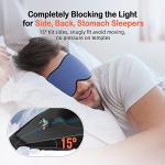 LitBear Sleep Masks, Light Blocking Eye Mask Sleeping for Women Men Side Sleeper, Soft 3D Comfortable Sleeping Mask with Adjustable Elastic Strap for Travel