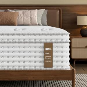 BedStory Extra Firm King Mattress 14 Inch, Hybrid King Size Mattress in a Box, Back Pain Relief, Luxury Pocket Spring Mattress, Fiberglass-Free, 365-Night-Trial, 10 Year Warranty