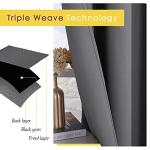 NICETOWN Bedroom Curtains Blackout Drapery Panels, Three Pass Microfiber Thermal Insulated Solid Ring Top Blackout Window Curtains/Drapes (Two Panels, 70 x 108 inches, Gray)