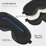 ANPKEC Sleep Mask,3D Contoured Sleeping Mask,99% Light Blocking Eye Mask, Zero Eye Pressure Cup Blindfold for Men Women, with Adjustable Strap for Sleeping, Yoga,Traveling(Black)