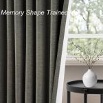 102 Inch Long Charcoal Gray Blackout Curtains for Bedroom 2 Panels Set Modern Natural Linen Back Tab Pleated Floor to Ceiling Thermal Drapes Hooks Rings 102 In Window Drapes 100% Black Out Linen