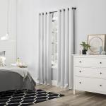 Sun Zero Nordic 2-pack Theater Grade Extreme 100% Blackout Grommet Curtain Panel Pair, 104" x 96"(2* 52" x 96"), Pearl Off-white Blackout Curtain