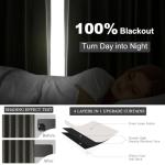 102 Inch Long Charcoal Gray Blackout Curtains for Bedroom 2 Panels Set Modern Natural Linen Back Tab Pleated Floor to Ceiling Thermal Drapes Hooks Rings 102 In Window Drapes 100% Black Out Linen