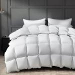 Ubauba King Size Down Duvet Insert - All Season Cool Touch for Hot Sleepers, Premium 100% Cotton Shell Hotel Quality, White 106 x 90 Inch