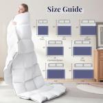 Ubauba King Size Down Duvet Insert - All Season Cool Touch for Hot Sleepers, Premium 100% Cotton Shell Hotel Quality, White 106 x 90 Inch