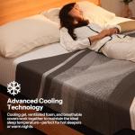 King Mattress,14 Inch Gel Memory Foam Mattress Made in USA,Cooling Fabric,Graphene & Green Tea Infused,Fiberglass Free,Motion Isolation,Pressure Relief,CertiPUR-US Certified,Plush,Mattress in A Box