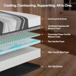 King Mattress,14 Inch Gel Memory Foam Mattress Made in USA,Cooling Fabric,Graphene & Green Tea Infused,Fiberglass Free,Motion Isolation,Pressure Relief,CertiPUR-US Certified,Plush,Mattress in A Box