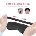 4 Pack Eye Mask for Sleeping Silky Funny Soft Satin Sleep Shade Cover Blindfold with Elastic Strap Travel Nap Blackout for Women Men