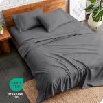 Bare Home Queen Sheet Set - Luxury 1800 Ultra-Soft Microfiber Bed Sheets - Double Brushed - Deep Pockets - Easy Fit - 4 Piece Set - Bedding Sheets & Pillowcases (Queen, Grey)