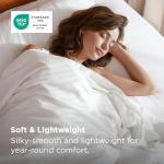 Bedsure 100% Viscose Derived from Bamboo Duvet Cover Queen Size - Lightweight Silky Cooling Comforter Cover Set for Hot Sleepers, PureWoven Breathable & Moisture-Wicking Bedding Set, Pure White