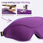BeHoomi Sleep Mask, Premium Eye Mask for Sleeping, 3D Ergonomic Designed Sleeping Mask, Upgraded Light Blocking & Blindfold Sleep Masks for Women, Men (Purple)