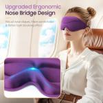 BeHoomi Sleep Mask, Premium Eye Mask for Sleeping, 3D Ergonomic Designed Sleeping Mask, Upgraded Light Blocking & Blindfold Sleep Masks for Women, Men (Purple)