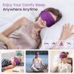 BeHoomi Sleep Mask, Premium Eye Mask for Sleeping, 3D Ergonomic Designed Sleeping Mask, Upgraded Light Blocking & Blindfold Sleep Masks for Women, Men (Purple)
