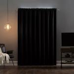 Sun Zero Oslo Theater Grade Extreme 100% Total Blackout Rod Pocket Curtain Panel, Black, 52" W x 108" L (1 Panel)