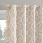 Sun Zero Lanet 2-Pack Vintage Ogee Magnetic Closure 100% Total Blackout Back Tab Curtain Panel Pair, Dusty Terracotta, 40" W x 84" L (2 Panels)