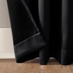 Sun Zero Oslo Theater Grade Extreme 100% Total Blackout Rod Pocket Curtain Panel, Black, 52" W x 108" L (1 Panel)